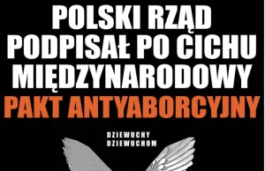 Polski rząd podpisał po cichu międzynarodowy pakt antyaborcyjny