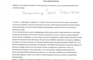 Rząd podbiera personel z warszawskich placówek do szpitala Narodowego