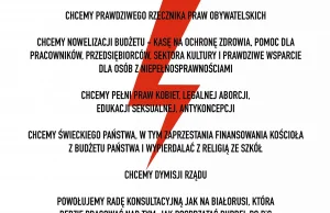 Strajk Kobiet przedstawił postulaty oraz plan protestów. "Domagamy się...