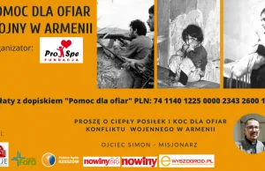 Ciepły posiłek i koc dla ofiar wojny w Armenii