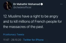 Były premier Malezji pisze, że muzułmanie mają prawo zabijać..