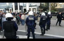 PROWOKACJA w Warszawie podczas pokojowego marszu demonstracyjnego