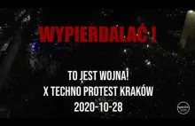 x techno protest, Kraków 2020-10-28