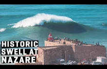 Potężne fale oceaniczne - surfing w Nazare