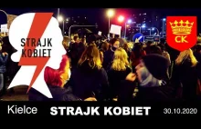 STRAJK KOBIET W KIELCACH. 8 dzień protestów po decyzji TK ws. aborcji 30.10.2020