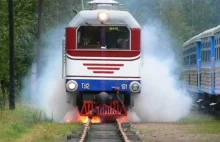 Przejazd przez petardy lokomotywy spalinowej TU2-191 (MOZhD)