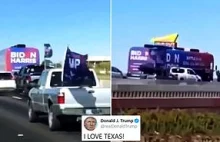 Samochody fanów Trumpa trolowały autobus Bidena na autostradzie. FBI...