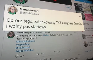 TVPiS podaje tweeta człowieka_bobra twierdząc że to tweet Marty Lempart XDDD