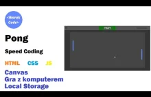 Pong | canvas | Local Storage | Speed Coding | HTML CSS JS