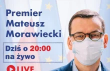 Mateusz Morawiecki - Live o godzinie 20:00 na FB Ministerstwa Zdrowia!