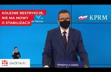 Morawiecki obwinia protestujących o wzrost zachorowań i przestawia kolejne...