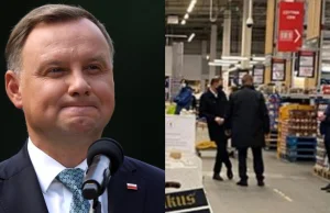 Andrzej Duda na zakupach w Makro. "W bardzo dobrym humorze, do...