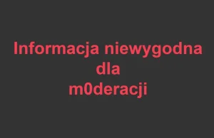 Informacja niewygodna.