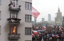 Narodowcy narobili przypału i spowodowali pożar nie tam, gdzie chcieli