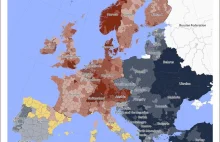 Mapa biedy i bogactwa. Polacy wciąż w ogonie Europy
