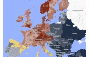 Mapa biedy i bogactwa. Polacy wciąż w ogonie Europy