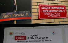 Aleja Ofiar Jana Pawła II. W nocy ktoś zmienił nazwy ulic, parków i...