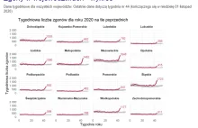 Zgony w Polsce na poziomie regionów w ujęciu tygodniowym