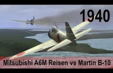 IL-2 1946: Aircombat Mitsubishi A6M Reisen vs Martin B-10