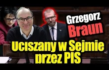 Grzegorz Braun wykluczony z obrad sejmu za brak maseczki, cały sejm bije brawo