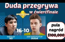Jan-Krzysztof Duda przegrywa z Wesley So w ćwierćfinale SPEED CHESS CHAMPIONSHIP