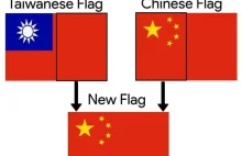 Chińska Republika Ludowa zaproponowała flagę Taiwanowi w celu zjednoczenia obu..