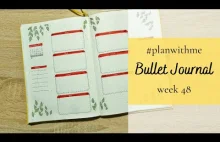 Planowanie na ekranie - bullet journal tygodniowa rozkładówka