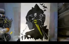 Batman Spray Painting by Samuel Bialkowski