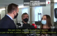 Janusz Kowalski po raz kolejny został zmasakrowany przez dziennikarkę.