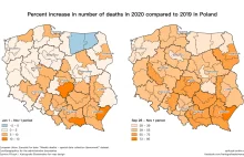 Gdzie jest największy wzrost zgonów w 2020: nowe dane Eurostatu na mapie Polski