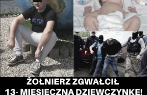 Żołnierz zgwałcił 13- miesięczną dziewczynkę!