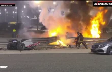 Dramatyczna ucieczka Romaina Grosjeana z płonącego bolidu