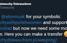 Lewicowa organizacja myśli, że Elon Musk wspiera strajk kobiet.