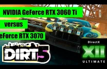 GeForce RTX 3060 Ti kontra 3070 w grze DiRT 5 (ray-tracing)