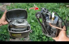 Przerobienie kompresora ze starej lodówki na silnik spalinowy