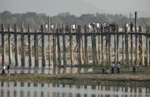 U Bein Bridge w Birmie - najdłuższy tekowy most na świecie