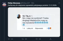 Marionetki Kaczyńskiego (potocznie zwane "policją") wrzucają propagandę na TT