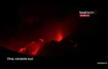 Dzisiaj w nocy miała miejsce erupcja Etny