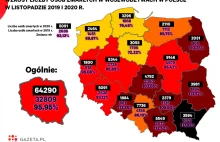 Wzrost liczby zmarłych w Polsce o 96 proc. Najgorzej w województwie...