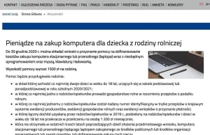 Dzieci rolników dostaną 1500+ na zakup komputerów. Te z miasta nie dostaną nic.