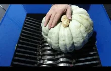 Shredder Machine vs Hard Pumpkin! Dziwnie satysfakcjonujące - relaksujący film
