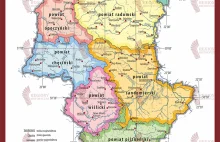Województwo sandomierskie w XVI w. – podział administracyjny [MAPA]