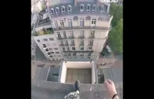 Parkour po dachach Paryża od którego kręci się w głowie przy samym oglądaniu