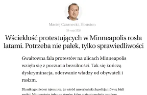 “Wyborcza” kłamie na temat wydarzeń z Minneapolis –