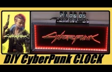 Zegar DIY z podświetlanym napisem Cyberpunk 2077
