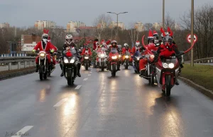 Do Chorzowa, przez Katowice z Mysłowic - mikołaje na motocyklach