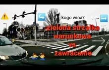 Zielona strzałka warunkowa vs Zawracanie