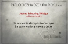 Oficjalna nominacja do Biologicznej Bzdury Roku dla Joanny Scheuring-Wielgus