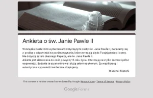 Ankieta o św. Janie Pawle II