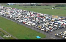 Ciężarówki w Manston zamknięcie granicy francuskiej